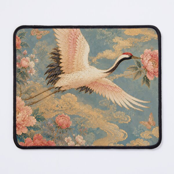 Item preview, Gilded Crane Among Peonies designed and sold by atanasiaslivert.