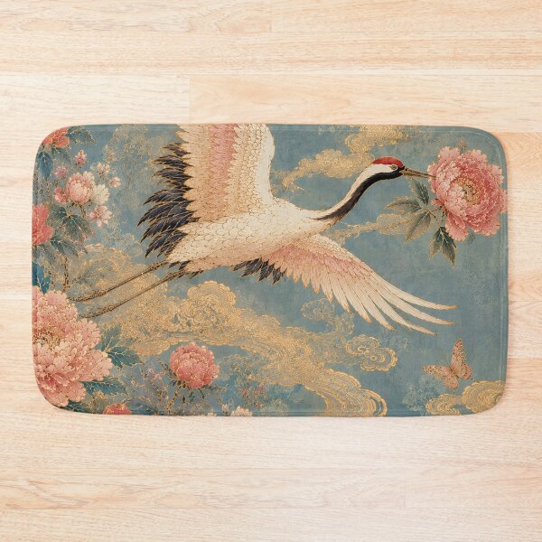 Item preview, Gilded Crane Among Peonies designed and sold by atanasiaslivert.