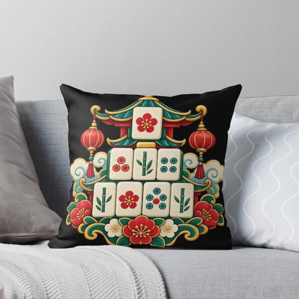 Item preview, Mahjong Beginner Club – Colorful Botanical Tile Art designed and sold by Georain.