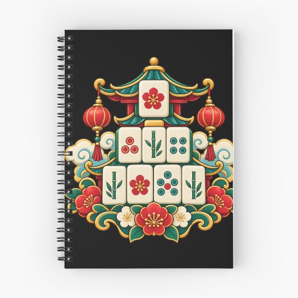 Item preview, Mahjong Beginner Club – Colorful Botanical Tile Art designed and sold by Georain.