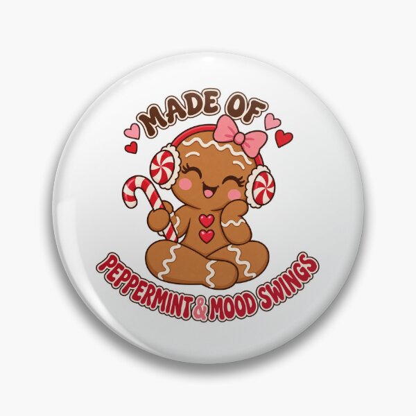 Item preview, Peppermint and Mood Swings Funny Gingerbread designed and sold by skyartdesign.