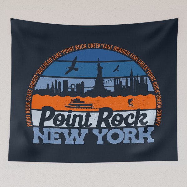 Item preview, Point Rock New York Sunset Retro Vintage Local Pride Logo designed and sold by CRHPOD20.