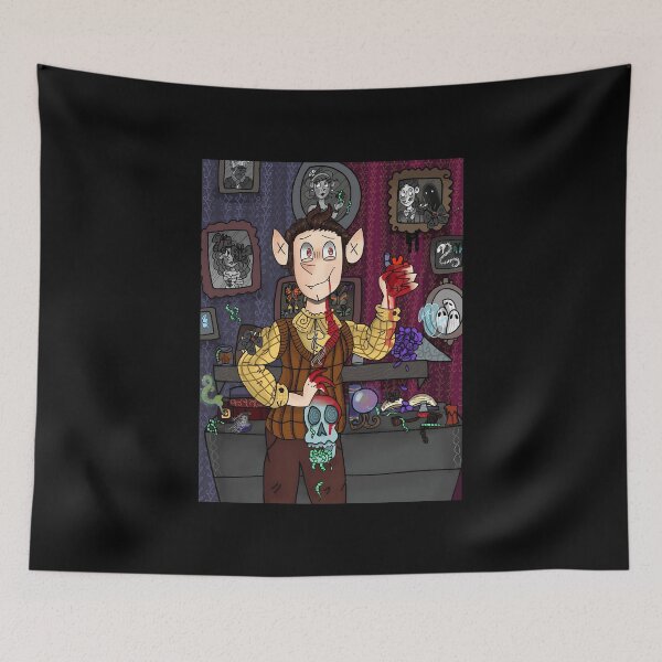 Item preview, Whimsical Eccentric Character Holding Heart and Skull designed and sold by Fibi-studio.