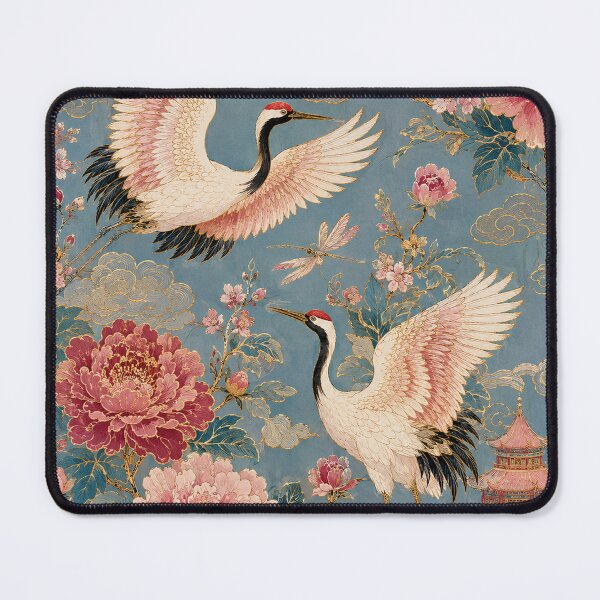 Item preview, Golden Cranes Among Peonies designed and sold by atanasiaslivert.