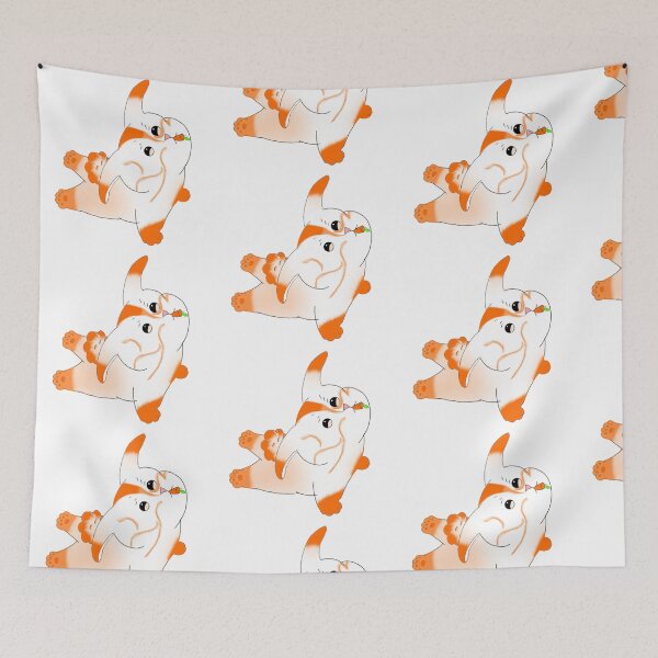 Item preview, Carrot Crunch Bunny – Cute fantasy Kawaii Bunny Digital Art designed and sold by kerissfantasyart .