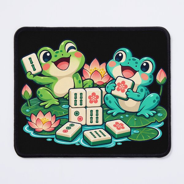 Item preview, Mahjong Game Night – Cute Animal Tile Club designed and sold by Georain.