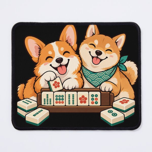 Item preview, Mahjong Game Night – Cute Animal Tile Club designed and sold by Georain.