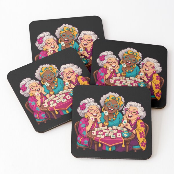 Item preview, Mahjong Game Night – Cute Animal Tile Club designed and sold by Georain.