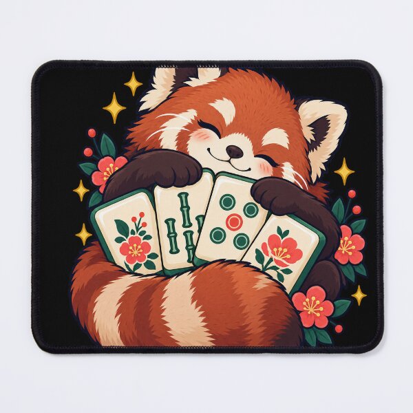 Item preview, Mahjong Game Night – Cute Animal Tile Club designed and sold by Georain.
