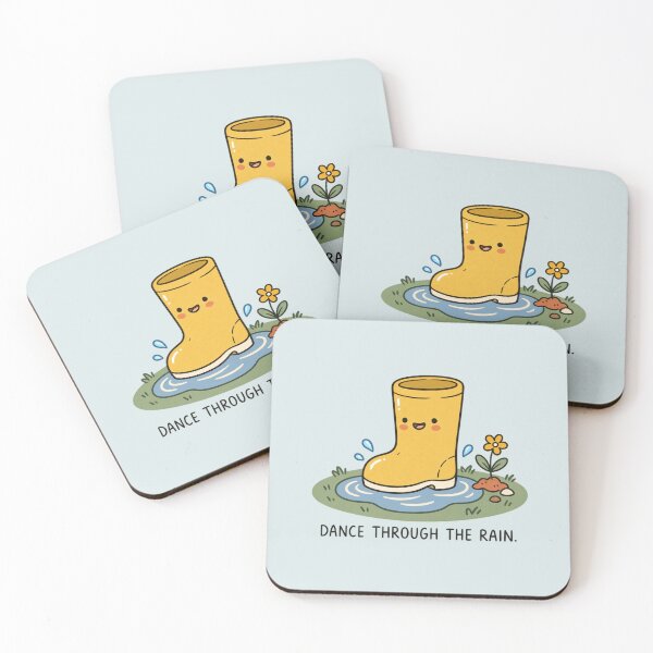 Artikelvorschau, Dance Through the Rain | Cute Rain Boot Inspirational Art entworfen und verkauft von MrDev.