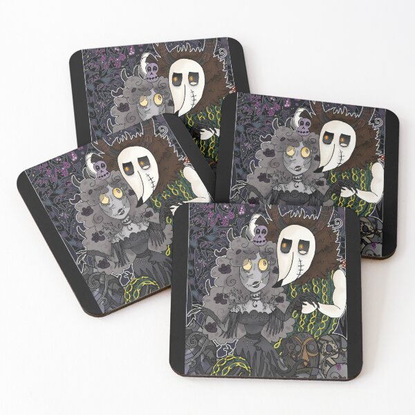 Item preview, Whimsical Skeleton Couple in Enchanted Forest designed and sold by Fibi-studio.