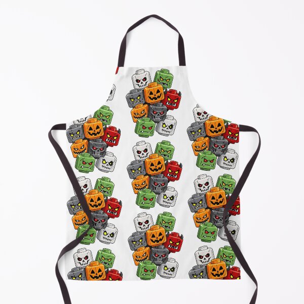 Item preview, Halloween Building Brick Head Pumpkin Ghost Zombie Friends designed and sold by KippyMcCall.