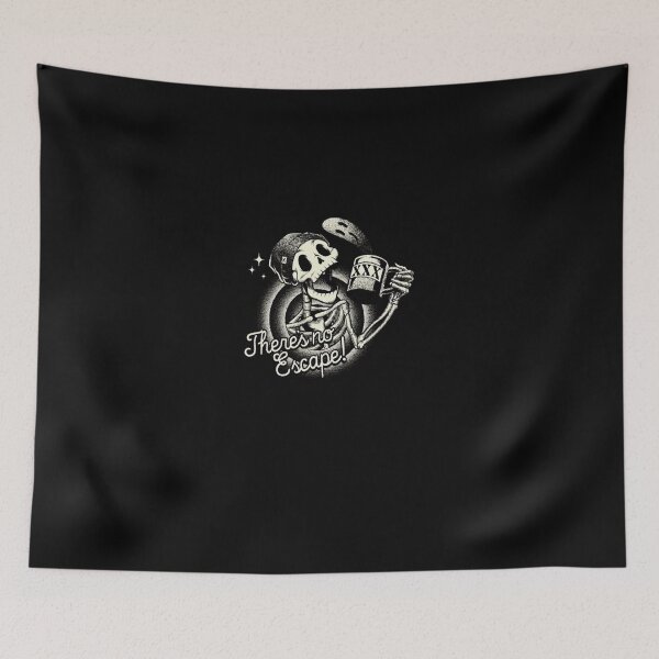 Item preview, Funny Skeleton No Escape Distress Badge designed and sold by alfdlyvidjak.
