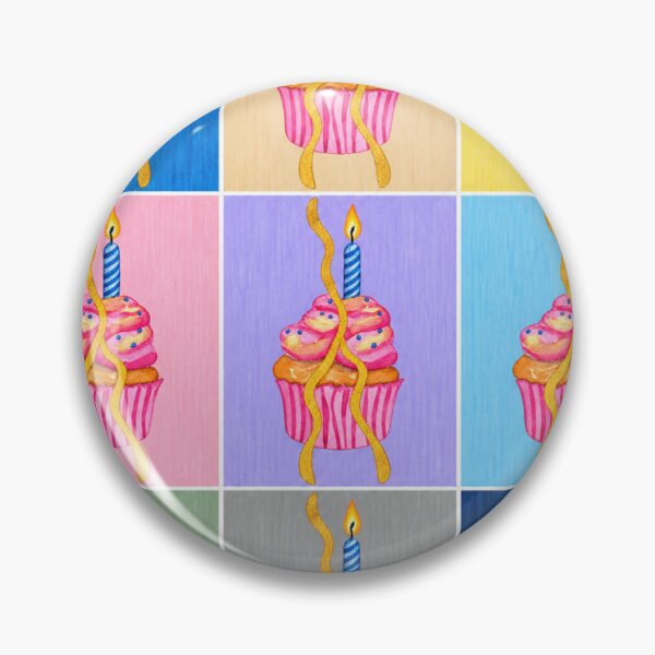 Item preview, Colourful Birthday Cupcake Pop Art – Kintsugi Inspired Celebration designed and sold by newsuept25.art.