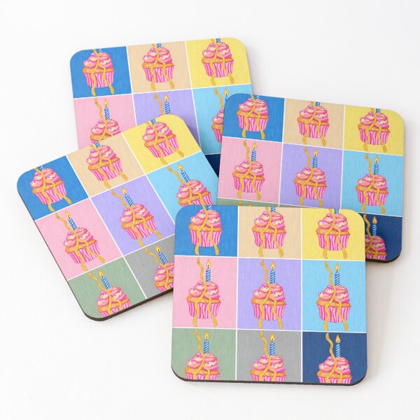 Item preview, Colourful Birthday Cupcake Pop Art – Kintsugi Inspired Celebration designed and sold by newsuept25.art.