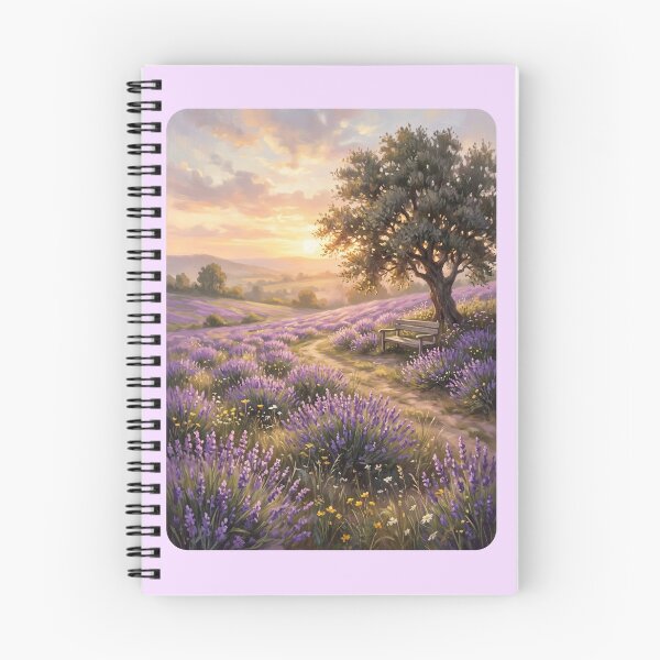 Item preview, Lavender Field Sunset Resting Bench designed and sold by Day1-TN.