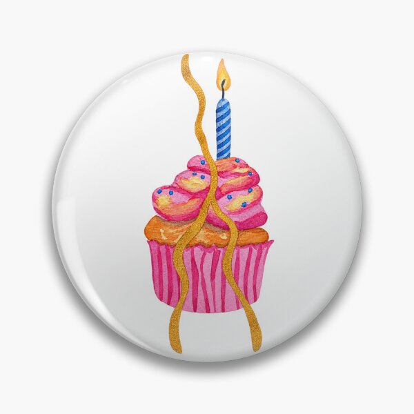 Item preview, Kintsugi Birthday Cupcake – Pink Celebration & Resilience Art designed and sold by newsuept25.art.