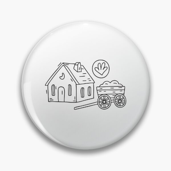 Item preview, An illustration of village with a wooden cart nearby designed and sold by rasagamastore.