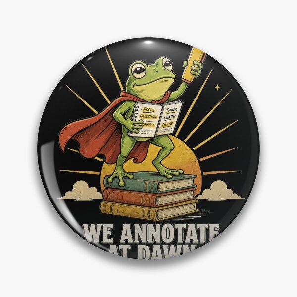 Item preview, We Annotate at Dawn Superhero Frog Funny Book Lover Reading  designed and sold by Zizo-DR44.
