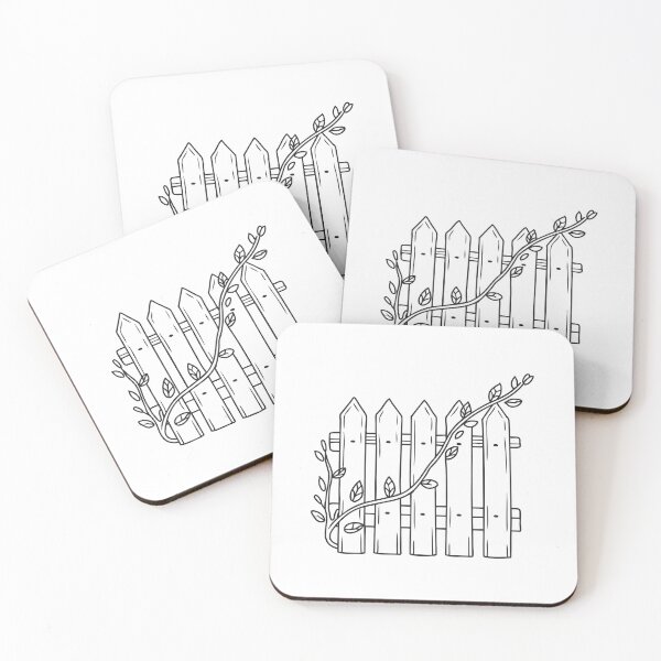 Item preview, An illustration of vine climbing a wooden fence designed and sold by rasagamastore.