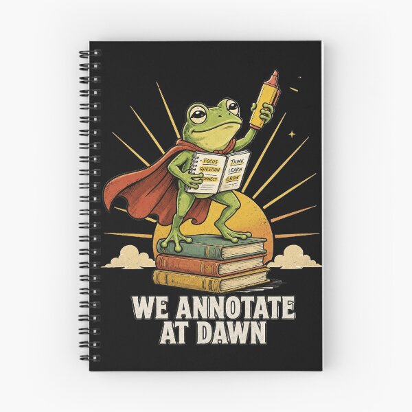 Item preview, We Annotate at Dawn Superhero Frog Funny Book Lover Reading  designed and sold by Zizo-DR44.