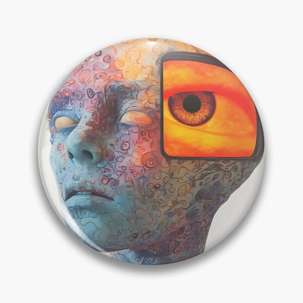 Item preview, Surreal Digital Eye AI Technology Art Print / Big Data Series  designed and sold by UrbanTempleArt.