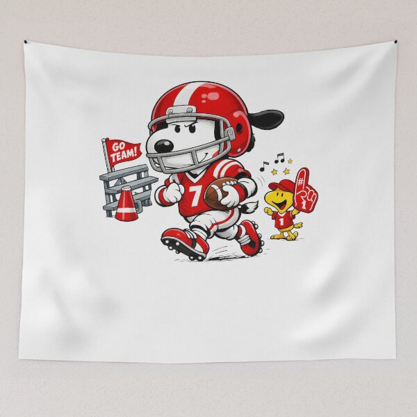 Item preview, Snoopy Football Player Go Team Peanuts designed and sold by LittleMamastore.