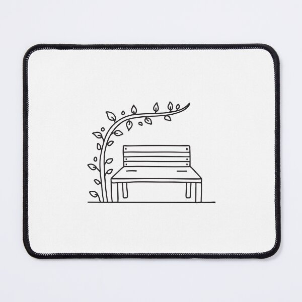Item preview, An illustration of vine growing beside a garden bench designed and sold by rasagamastore.