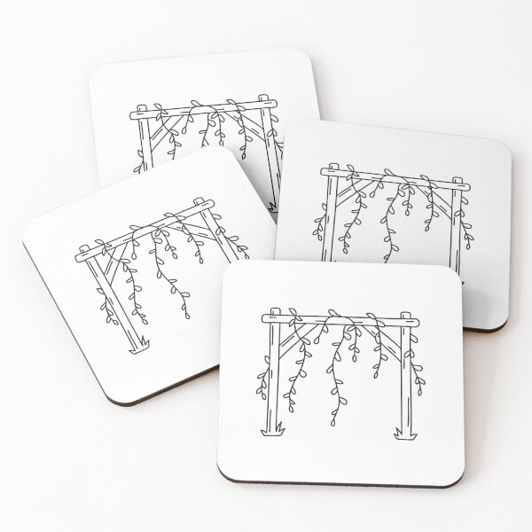 Item preview, An illustration of vine hanging from a garden trellis designed and sold by rasagamastore.