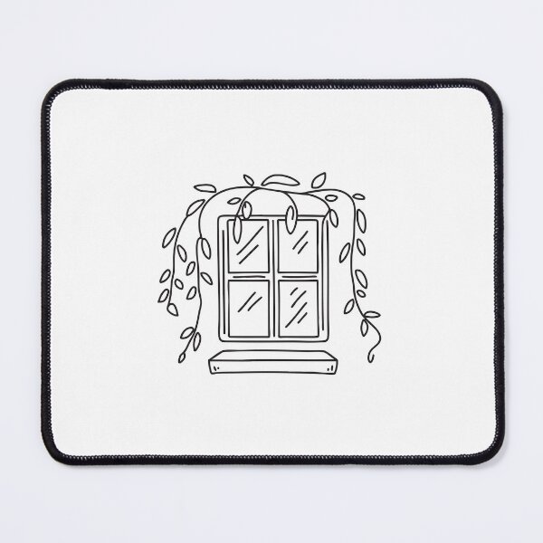 Item preview, An illustration of vine hanging near a window frame designed and sold by rasagamastore.