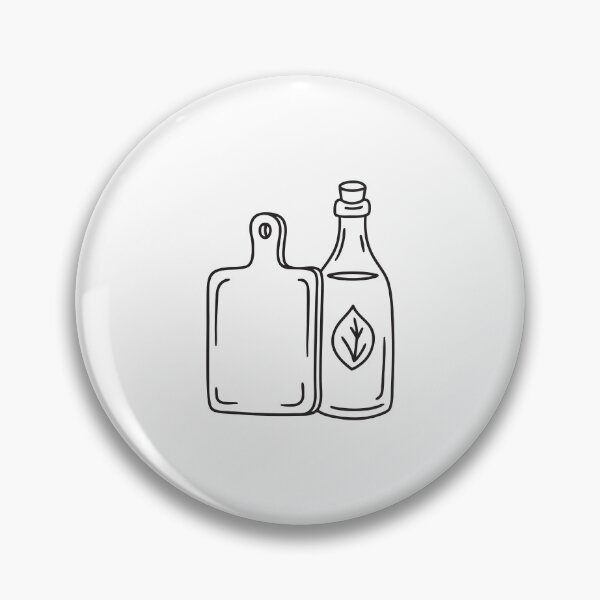 Item preview, An illustration of vinegar bottle beside a cutting board designed and sold by rasagamastore.