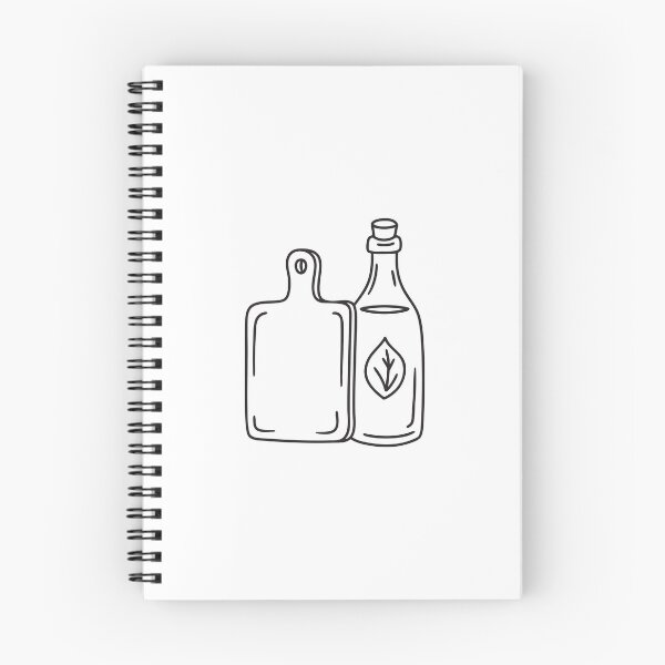 Item preview, An illustration of vinegar bottle beside a cutting board designed and sold by rasagamastore.