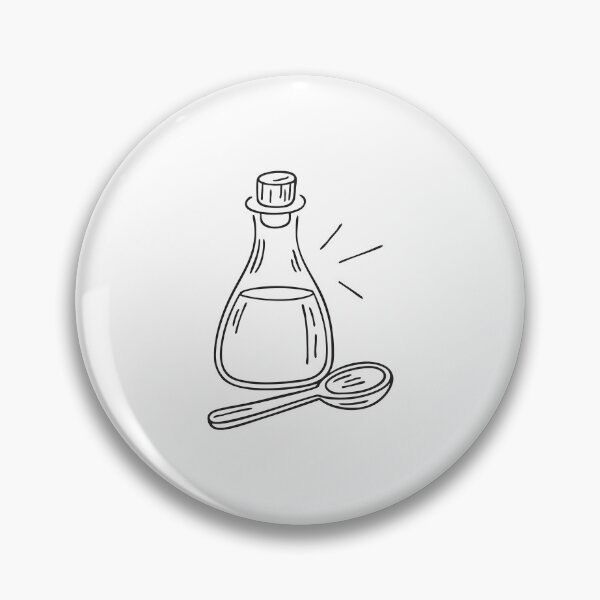 Item preview, An illustration of vinegar bottle beside a wooden spoon designed and sold by rasagamastore.
