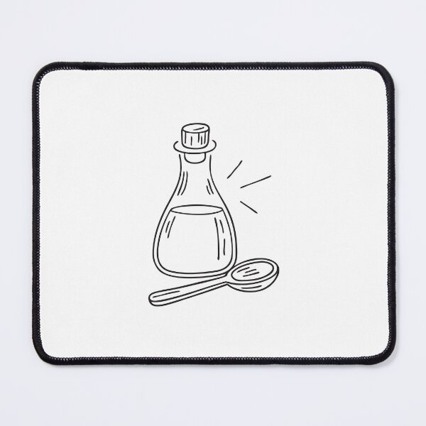 Item preview, An illustration of vinegar bottle beside a wooden spoon designed and sold by rasagamastore.