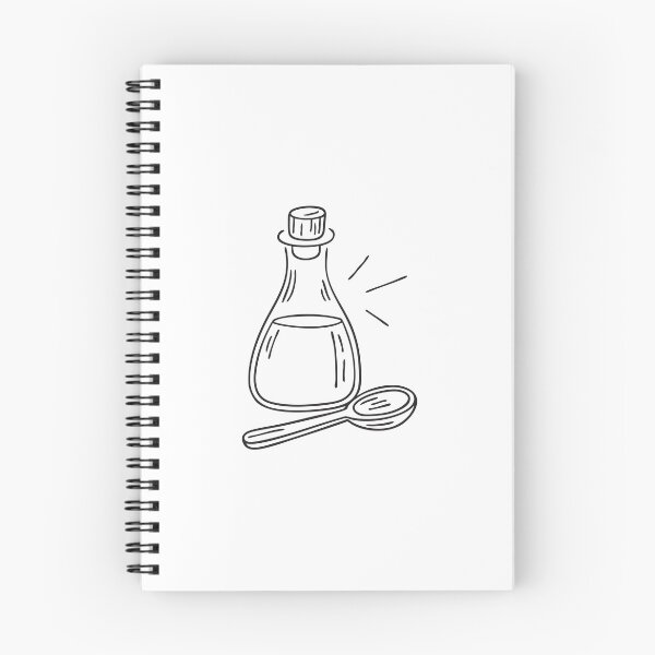 Item preview, An illustration of vinegar bottle beside a wooden spoon designed and sold by rasagamastore.