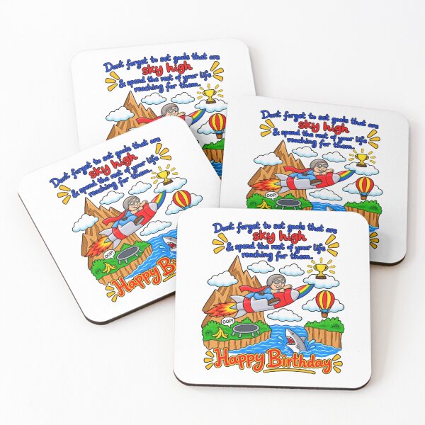 Item preview, Sky High Birthday Goals – Funny Adventure & Growing Older Humor designed and sold by newsuept25.art.