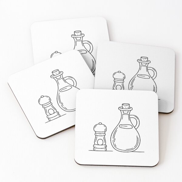 Item preview, An illustration of vinegar bottle next to a pepper grinder designed and sold by rasagamastore.