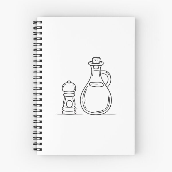 Item preview, An illustration of vinegar bottle next to a pepper grinder designed and sold by rasagamastore.