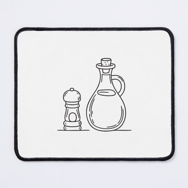 Item preview, An illustration of vinegar bottle next to a pepper grinder designed and sold by rasagamastore.