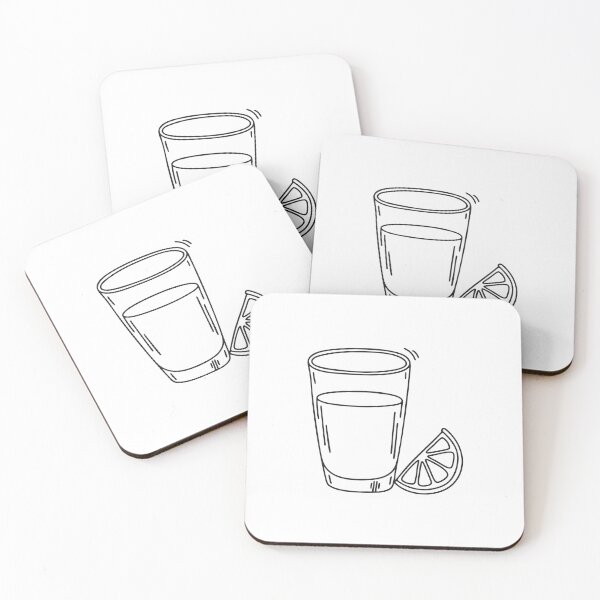 Item preview, An illustration of vinegar glass beside a slice of lemon designed and sold by rasagamastore.
