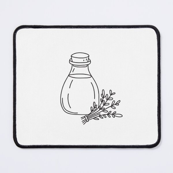 Item preview, An illustration of vinegar jar near a bunch of herbs designed and sold by rasagamastore.