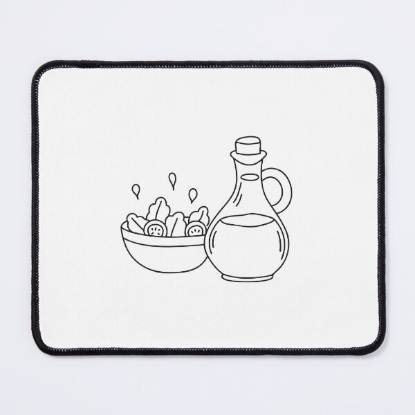 Item preview, An illustration of vinegar jar next to a salad bowl designed and sold by rasagamastore.
