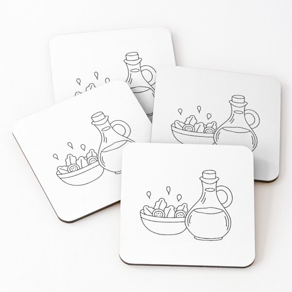 Item preview, An illustration of vinegar jar next to a salad bowl designed and sold by rasagamastore.