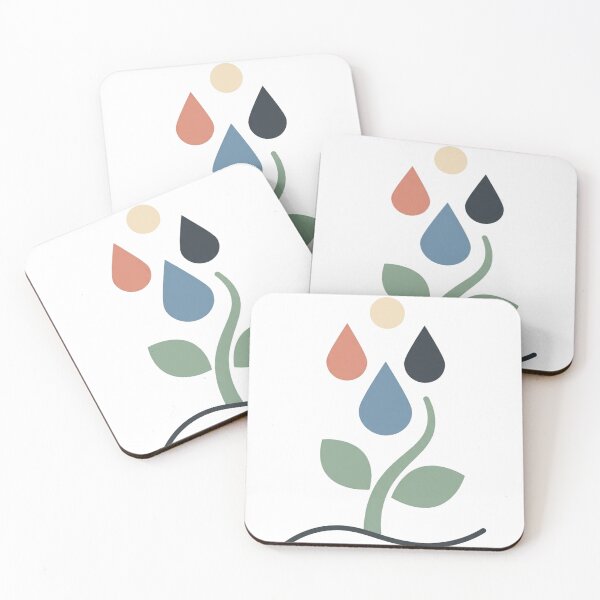 Item preview, Botanical Rain Drops – Minimal Abstract Nature Illustration designed and sold by meghnad.
