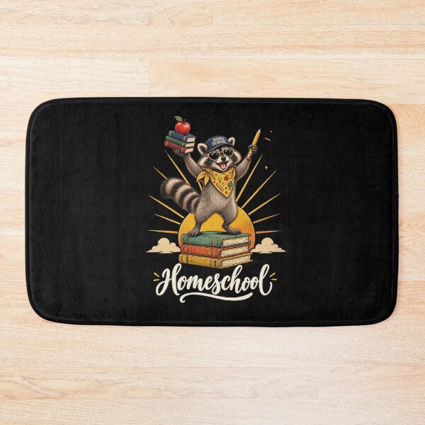 Item preview, Homeschool Raccoon Funny Cool Raccoon with Books & Heart Sunglasses  designed and sold by Zizo-DR44.