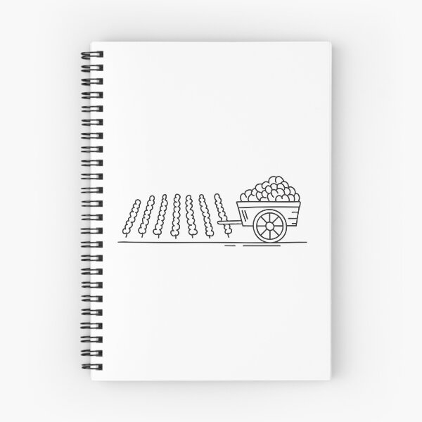 Item preview, Una ilustración de un viñedo junto a un carro. designed and sold by rasagamastore.