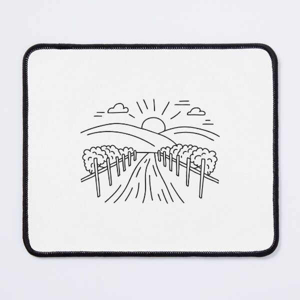 Item preview, An illustration of vineyard beside a dirt path designed and sold by rasagamastore.