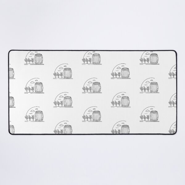 Item preview, An illustration of vineyard beside a wooden barrel designed and sold by rasagamastore.