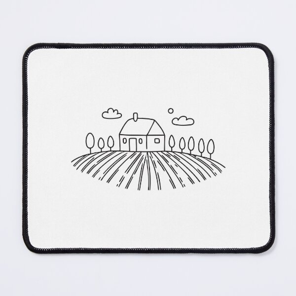 Item preview, An illustration of vineyard near a farmhouse designed and sold by rasagamastore.