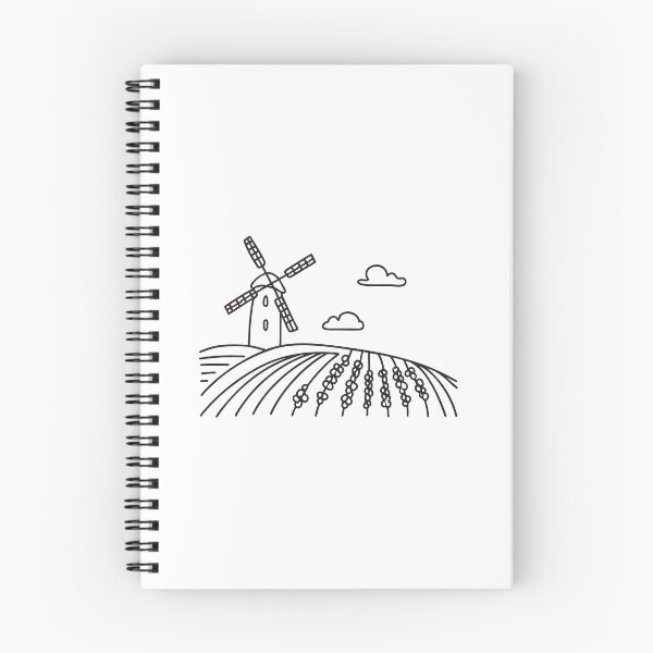 Item preview, An illustration of vineyard near a windmill designed and sold by rasagamastore.